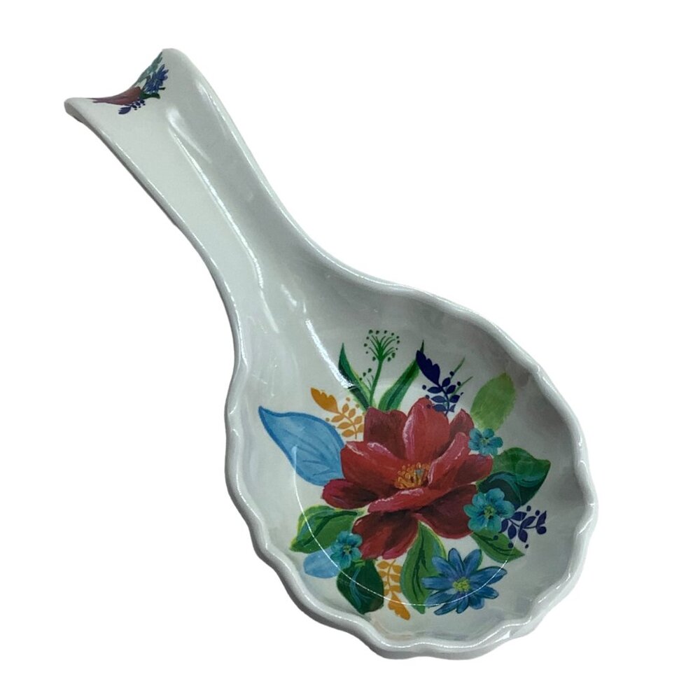 The Pioneer Woman Floral Spring‎ Bouquet Spoon Rest Dishwasher Safe Southern